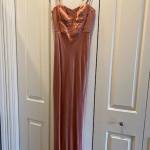 Shona Joy LA LUNE CORDED RUCHED MAXI DRESS - ANTIQUE ROSE